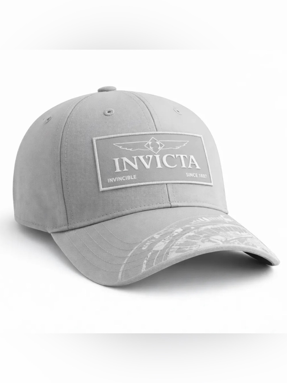Invicta Men's Light Gray Logo Baseball Cap